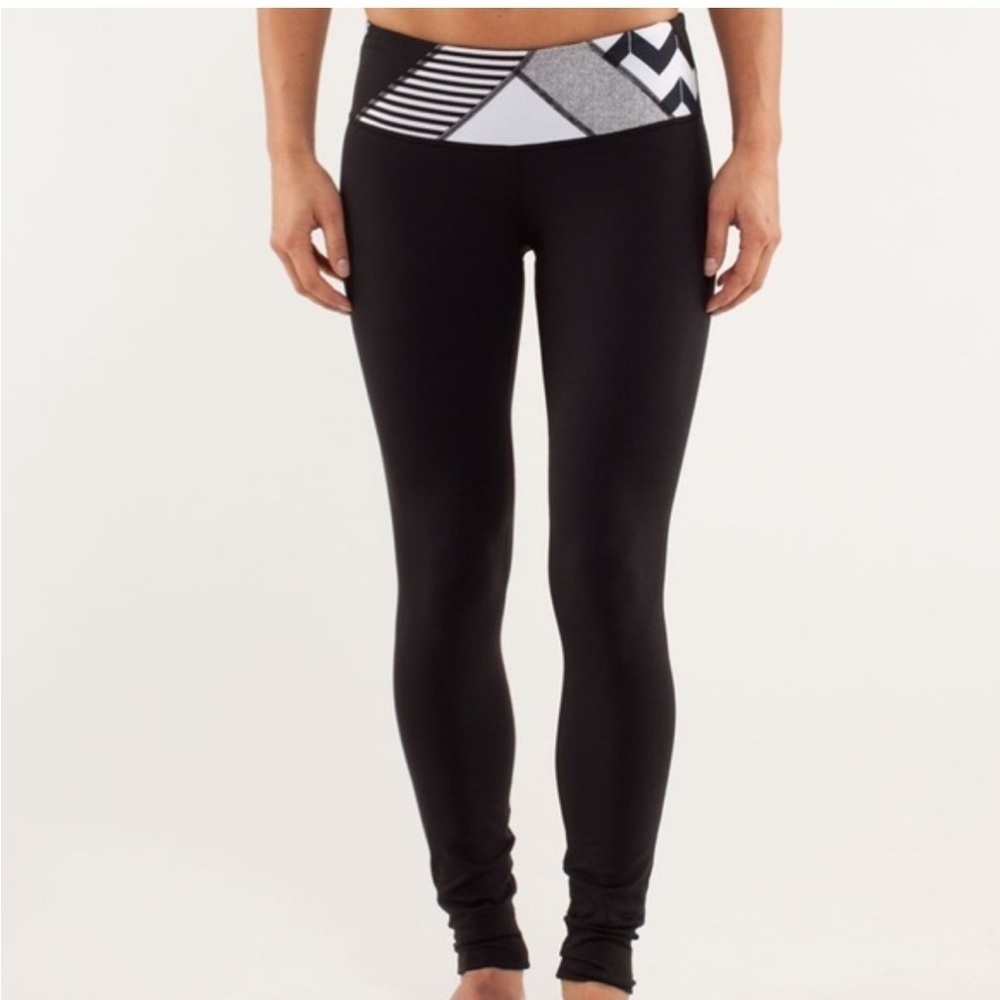 Lululemon Athletica Wunder Under Pant Sz 6 Reversible Waist